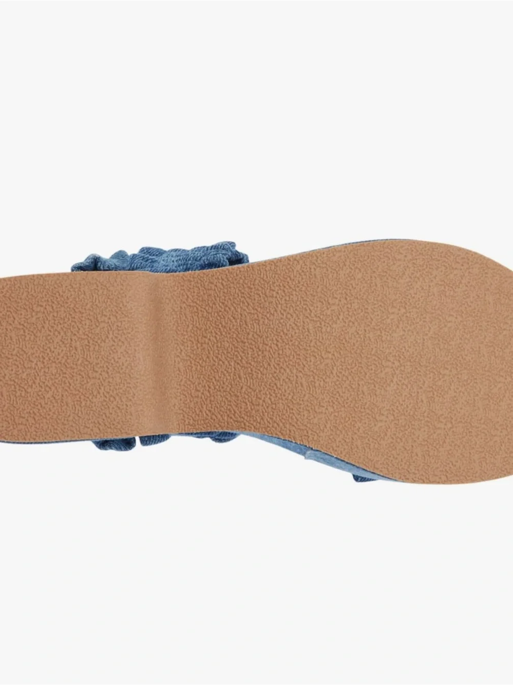 Still in Box: Coconuts by Matisse Blue Denim Ruffle-Strap Platform Sandals 8M